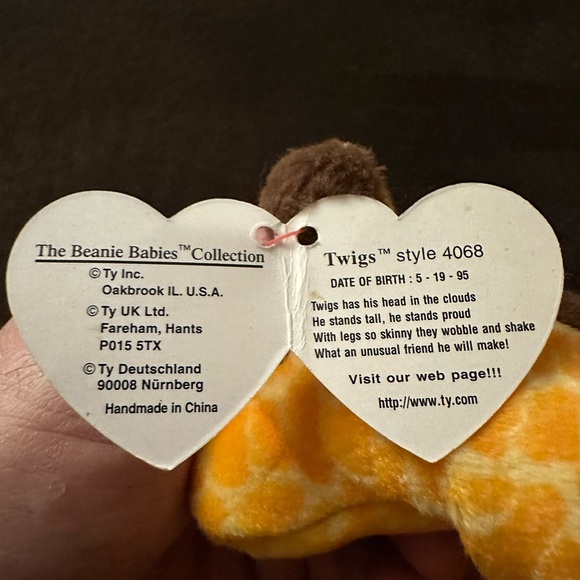 “TWIGS”The Beanie Babies Collection Style 4068 DOB 5-19-95 - Picture 3 of 3